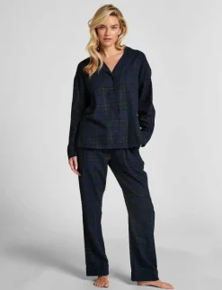 PANT FLANNEL STRAIGHT CHECK - Nederdelar