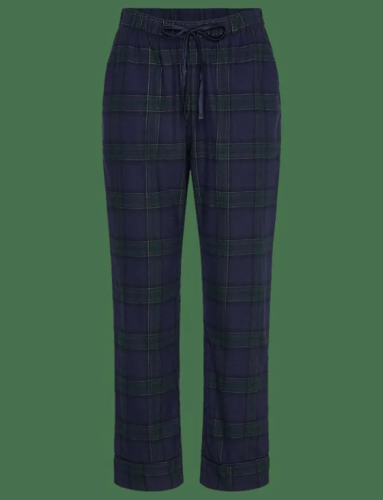 PANT FLANNEL STRAIGHT CHECK - Nederdelar