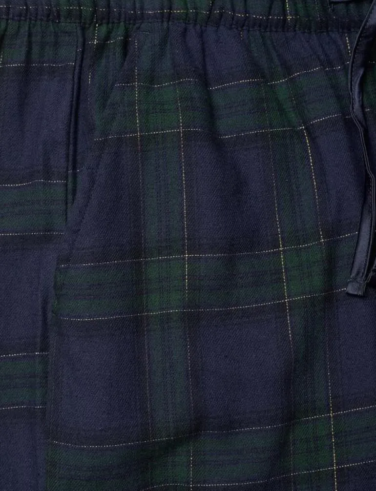 PANT FLANNEL STRAIGHT CHECK - Nederdelar