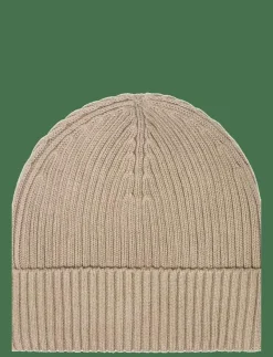 PATCH CHUNKY RIB COTTON BEANIE - Mössor