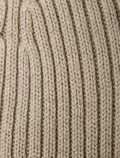 PATCH CHUNKY RIB COTTON BEANIE - Mössor