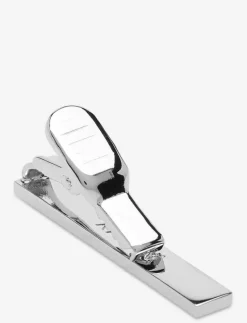 Patterned Silver Bar 3,5 cm - Slipsklämmor