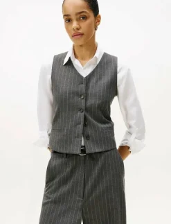 PINSTRIPE TAILORED VEST - Kavajer