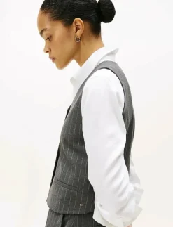 PINSTRIPE TAILORED VEST - Kavajer
