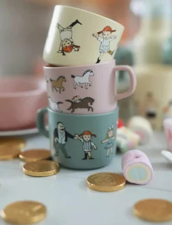 Pippi Cirkus, Mugg med handtag, rosa - Koppar & muggar