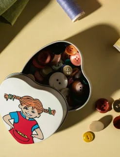 Pippi plåtburk hjärta m lock BE MORE PIPPI - Bakformar