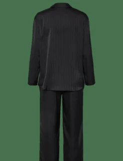 PJ LS SATIN PINSTRIPE - Pyjamas