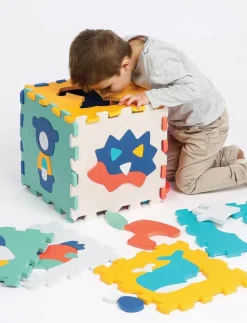 Play mat with animals (9 pcs) - Lekmattor