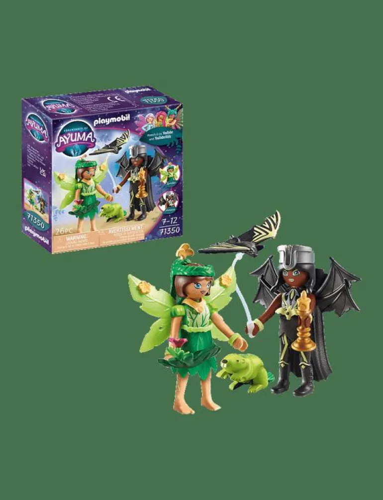 PLAYMOBIL Adventures of Ayuma Forest Fairy & Bat Fairy with Soul Animals - 71350 - Playmobil Adventures of Ayuma