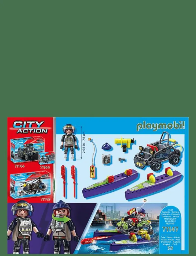 PLAYMOBIL City Action Tactical Unit - Mulit-Terrain Quad - 71147 - Playmobil City Action