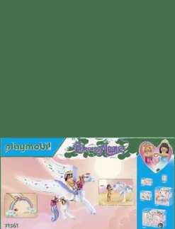 PLAYMOBIL Princess Magic Pegasus with Rainbow in the Clouds - 71361 - Playmobil Princess Magic
