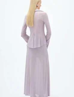 Pleated Midi Mesh Skirt - Maxikjolar