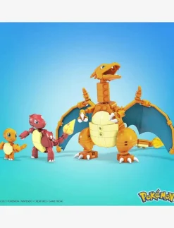 Pokémon Building Toy Kit Charmander Set with 3 Action Figures (313 Pieces) for Kids - Byggsats