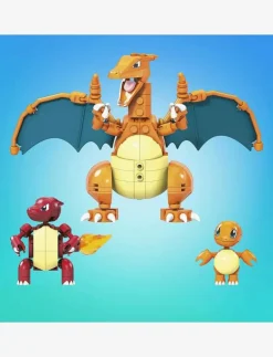 Pokémon Building Toy Kit Charmander Set with 3 Action Figures (313 Pieces) for Kids - Byggsats
