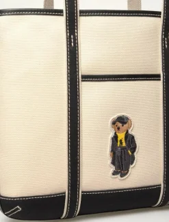 Polo Bear Canvas Small Shopper Tote - Shoppers