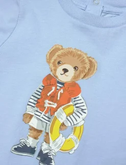 Polo Bear Cotton Jersey Shortall - Kortärmad bodysuit