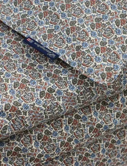 Printed Flowers Cotton Sateen Duvet Cover - Påslakan
