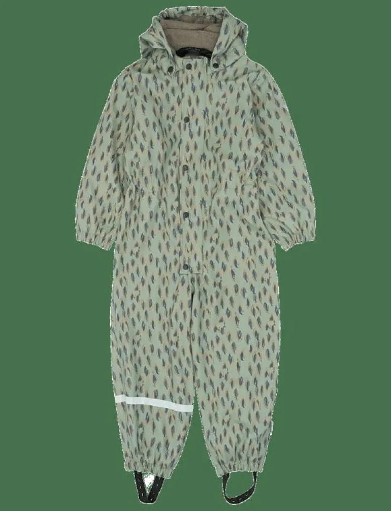 PU AOP Rain Suit with Fleece - Regnoveraller