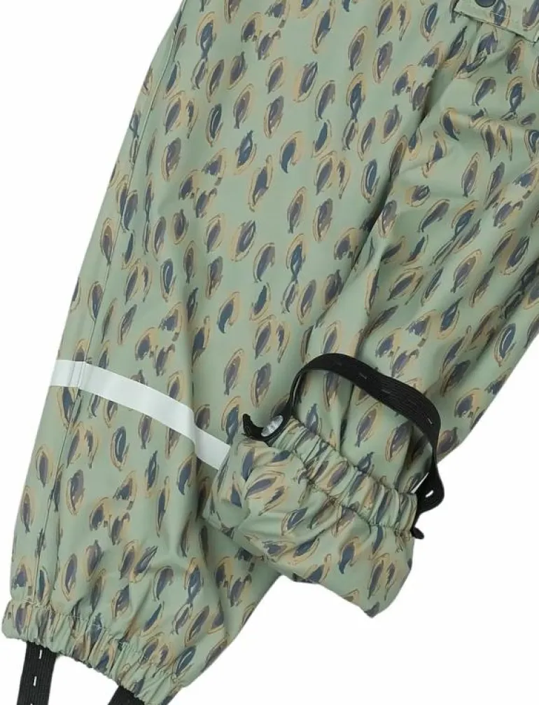 PU AOP Rain Suit with Fleece - Regnoveraller