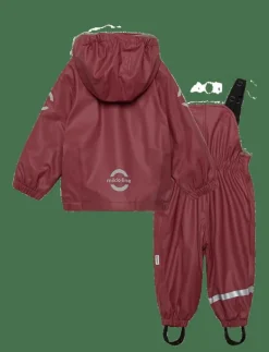 Pu Rain Set w. Fleece/Susp. 104 Rec - Regnställ