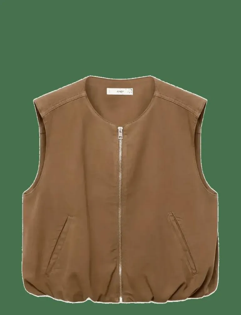 Puffer denim waistcoat - Jeansvästar
