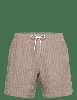 Pull-On Wide Seersucker Swim Trunk - Badbyxor