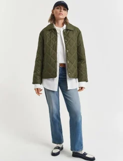 QUILTED JACKET WITH COLLAR - Quiltade jackor