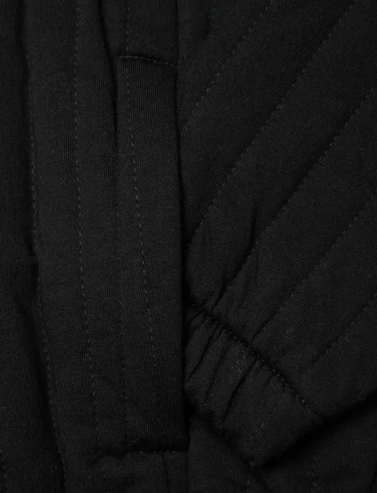 Quilted Zip Through Hoodie - Hoodies