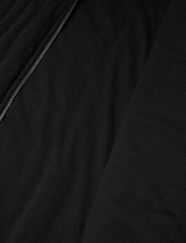Quilted Zip Through Hoodie - Hoodies