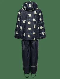 Rainwear Set - AOP, w. fleece - Regnställ