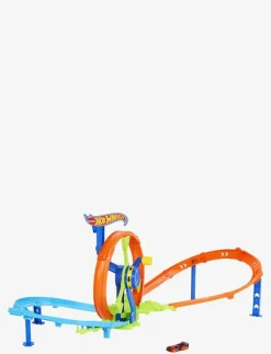 Rapid Launch & Loop Playset with 1:64 Scale Die-Cast Toy Car, Crash & Track Set - Bilbanor