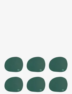 RAW - silicone coaster dark green 12,2x10 cm 6 pcs. pack - Serveringstillbehör