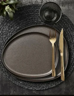 raw steakset gold color coating 8 pcs set - Bestickset