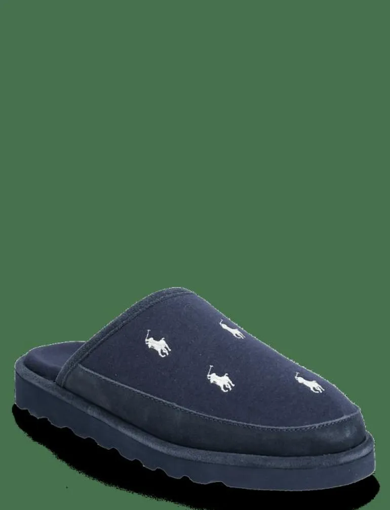 Reade Suede-Trim Polo Pony Scuff Slipper - Inneskor