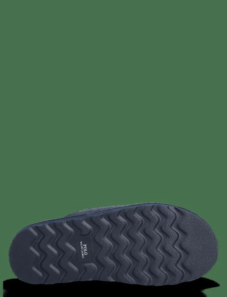 Reade Suede-Trim Polo Pony Scuff Slipper - Inneskor