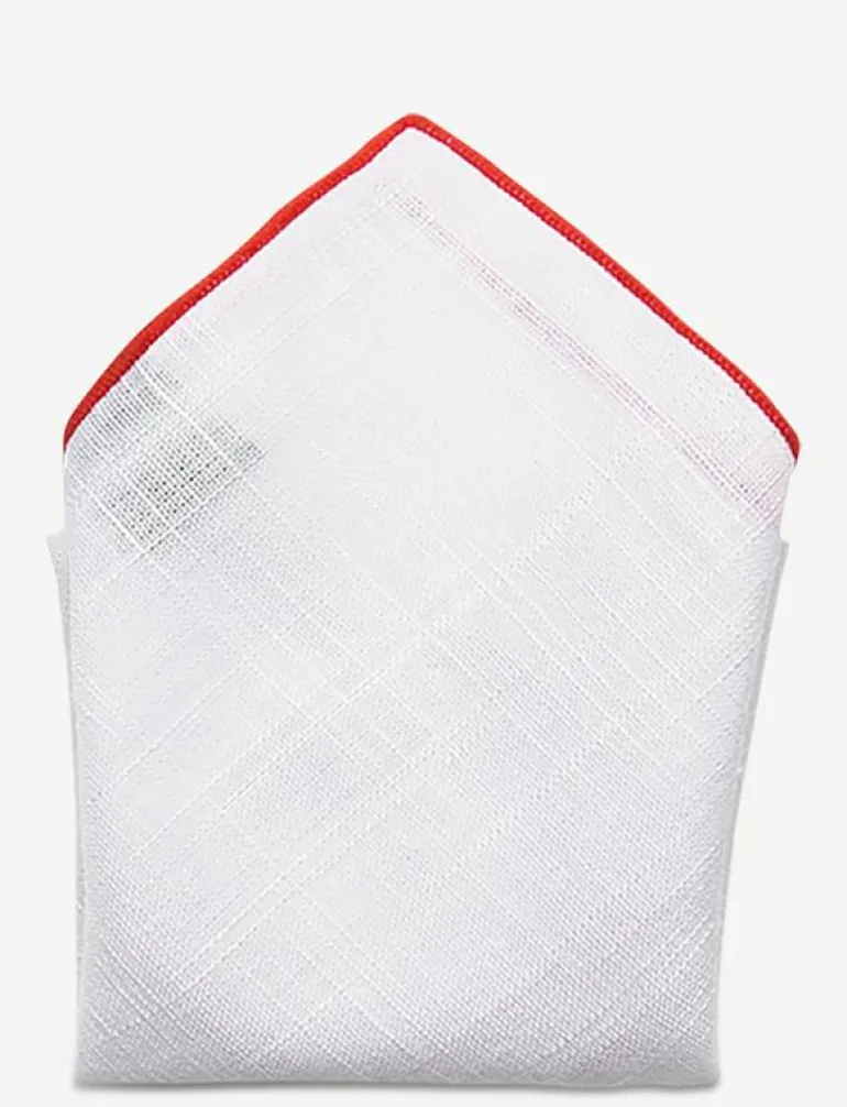 Red Borders Pocket Square - Näsdukar