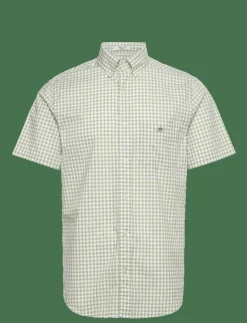 REG CLASSIC POPLIN GINGH SS SHIRT - Kortärmade