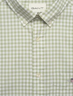 REG CLASSIC POPLIN GINGH SS SHIRT - Kortärmade
