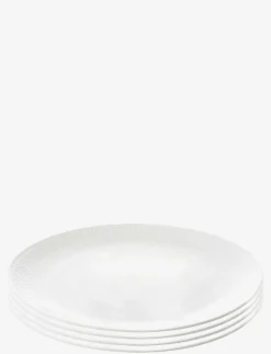 Relief - middags tallerken porcelæn white 4 stk 27 cm gaveæske - Mattallrikar