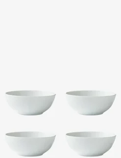 Relief - skål porcelæn white 4 stk 14 cm gaveæske - Skålar & Fat