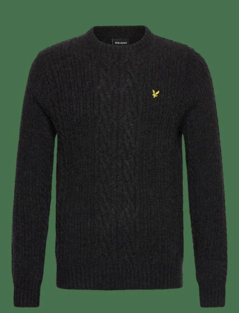 Ribbed Cable Knit Jumper - Rundhalsad