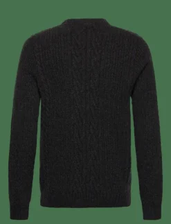 Ribbed Cable Knit Jumper - Rundhalsad