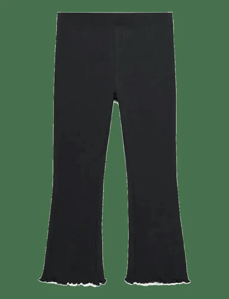 Ribbed flared leggings - Leggings