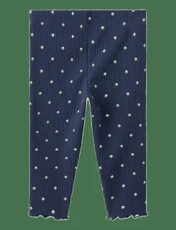 Ribbed floral leggings - Leggings
