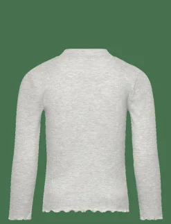 Ribbed high neck t-shirt - Långärmade t-shirts