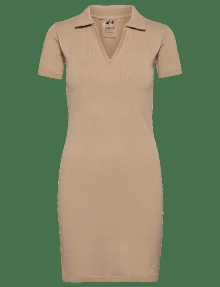 Ribbed Seamless Polo Dress - Korta klänningar