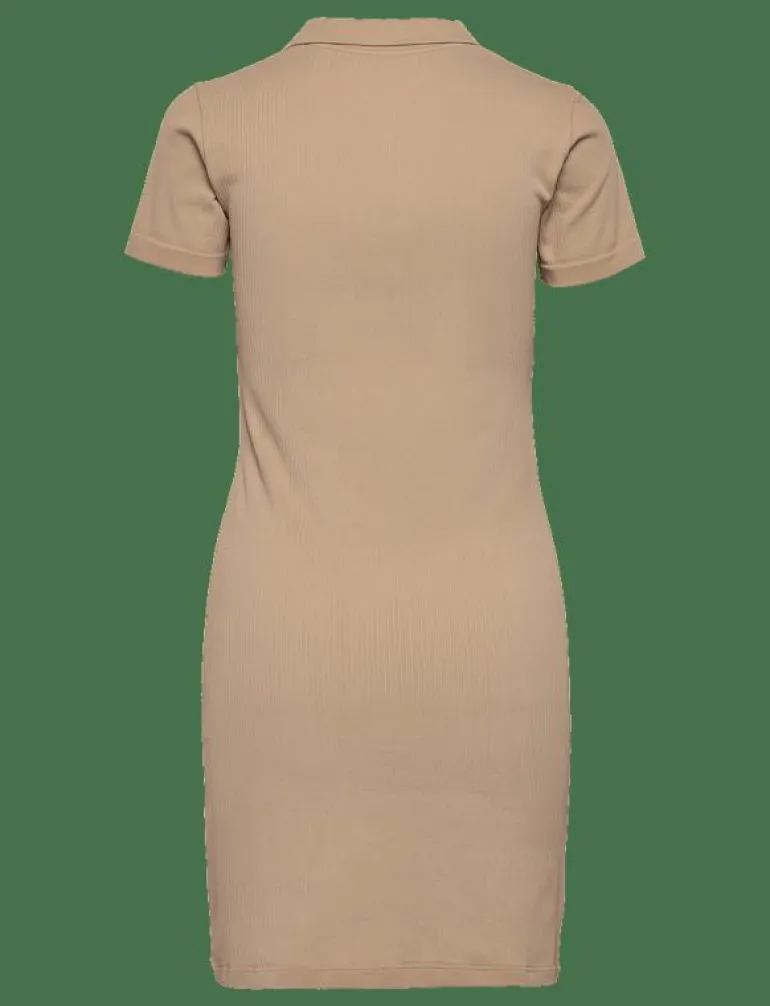 Ribbed Seamless Polo Dress - Korta klänningar