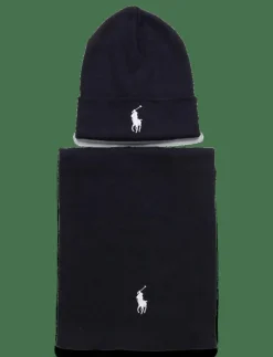 Rib-Knit Cotton Beanie & Scarf Gift Set - Sjalar