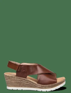Rieker Ladies' sandals 61975-24 Brown - Kilklackar