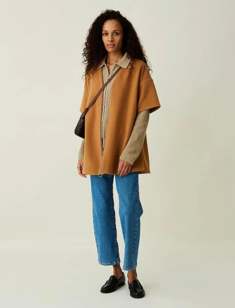 River Wool Blend Zip Cape - Ponchos & capes